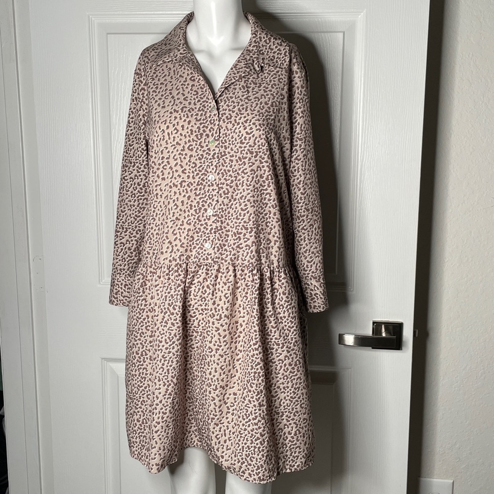 Tuckernuck Leopard Print Hayes Long Sleeve Dress